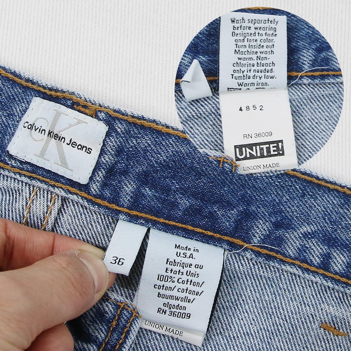 (착용컷) 캘빈클라인 데님 팬츠 (남성용 35) 상품이미지6