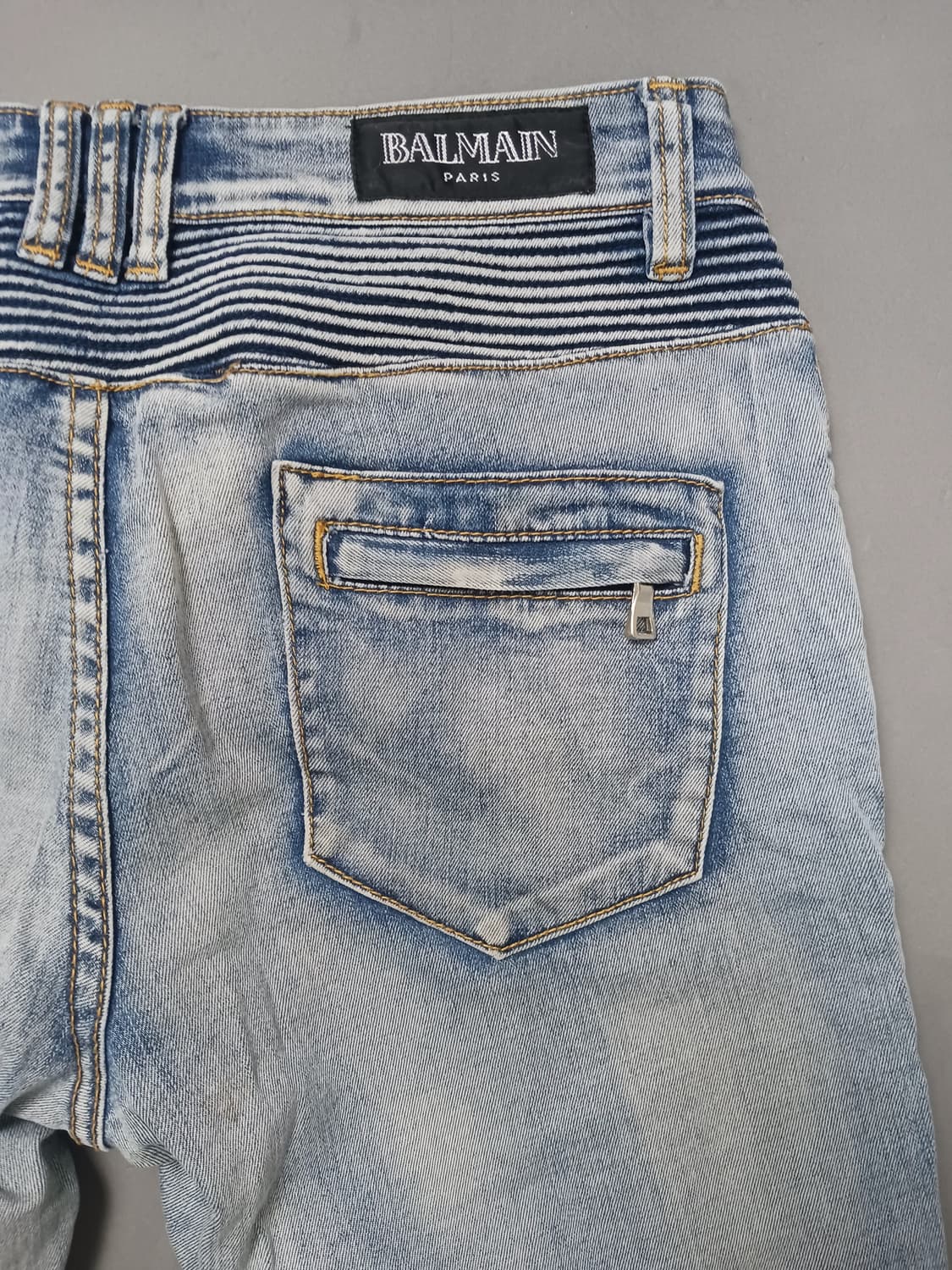 [32] 발망 라이트워싱 바이커진 청바지 상품이미지9