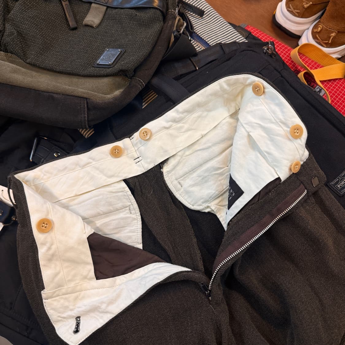 맨즈 비기 BY 타케오키쿠치 이탈리아원단 드레이프 팬츠 28 29 상품이미지5