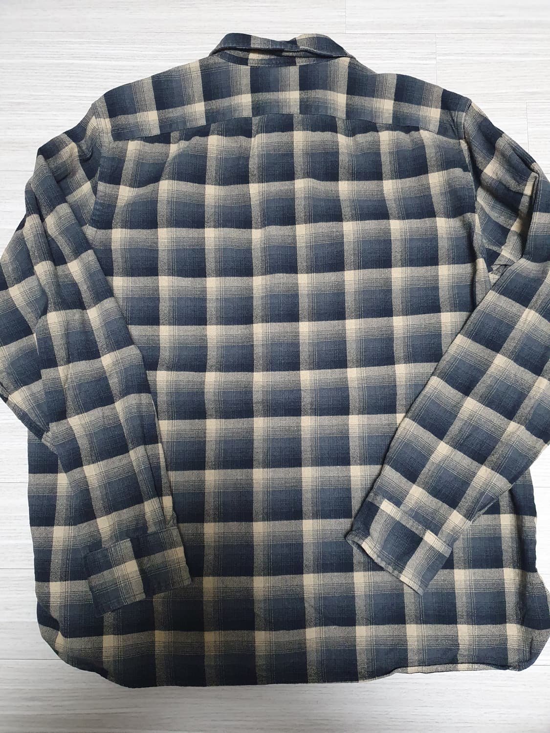 [XL] RRL 명작 코튼 옴브레 워크셔츠 105사이즈 상품이미지2