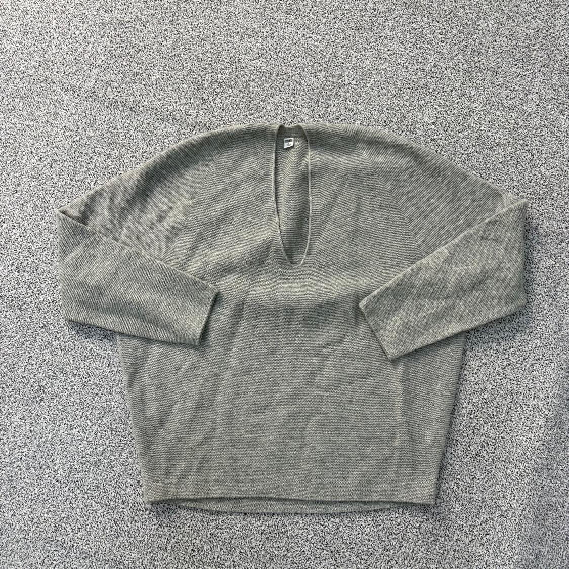 L 유니클로 울 니트 긴팔티 0309J 상품이미지1