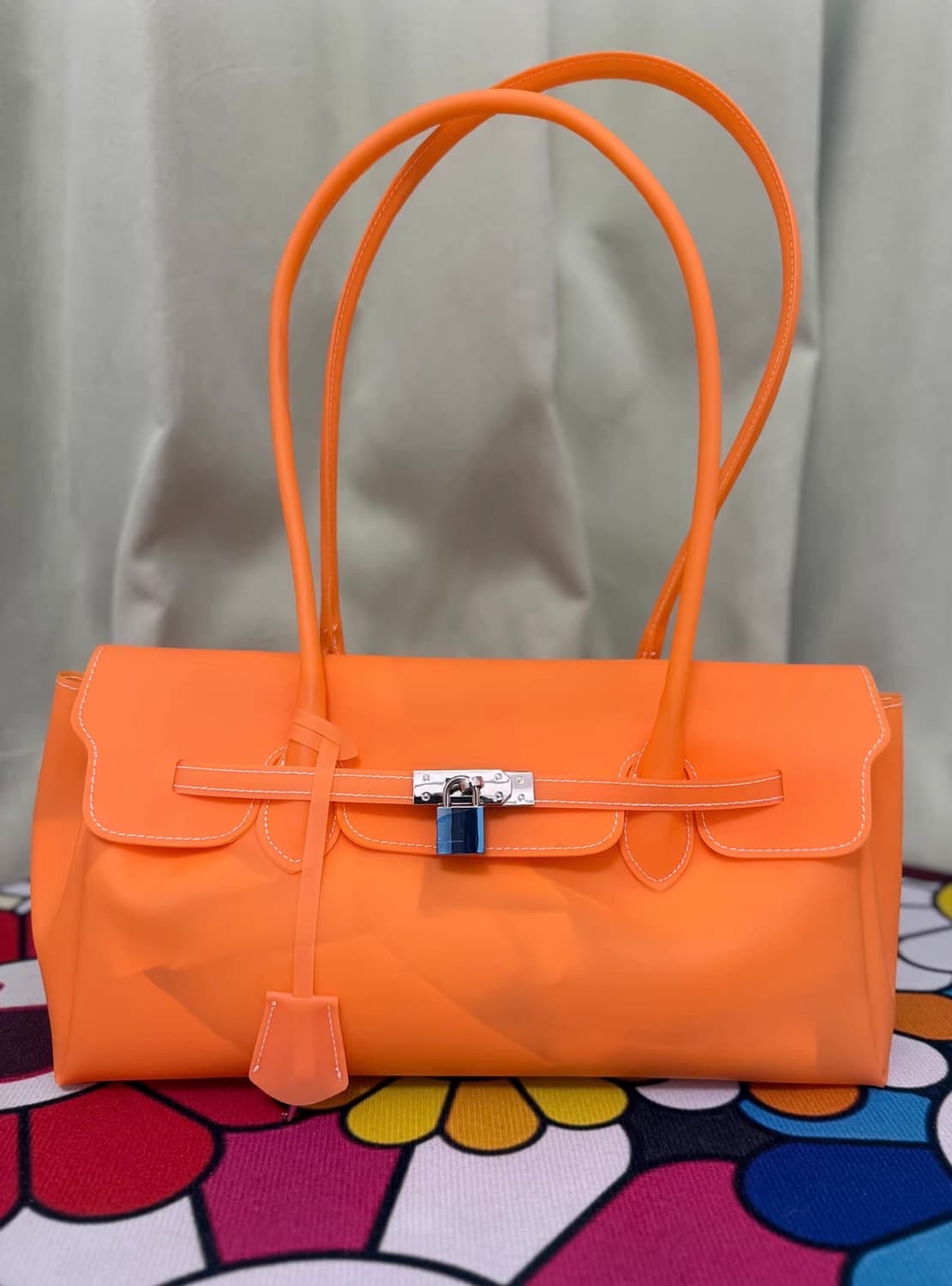 젤리버킨백/jelly firkin bag (sunset orange) 상품이미지1