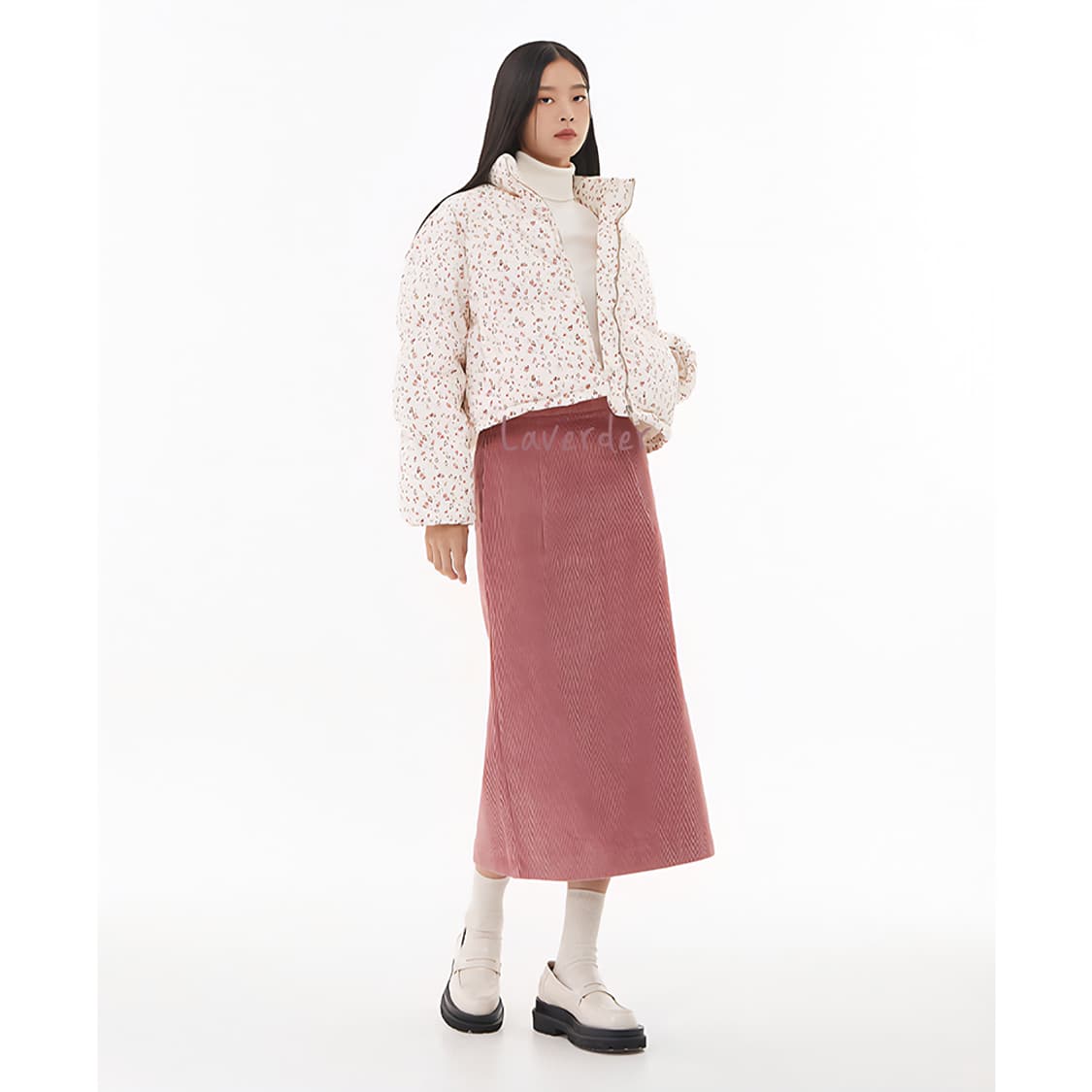 LAP 랩 꽃무늬 크롭 숏패딩 푸퍼자켓 상품이미지2