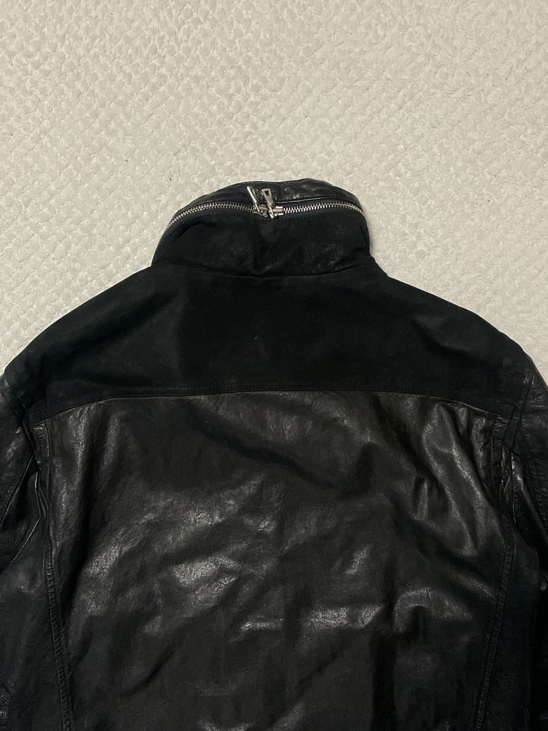 광희시장 웨스턴 무드 램스킨 양가죽 절개 레더 자켓 상품이미지5