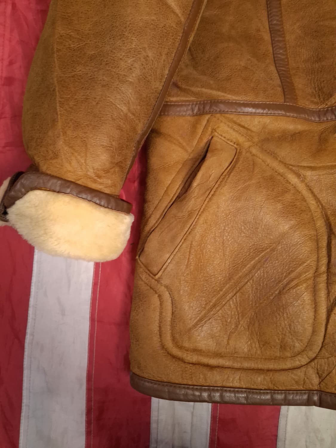 80' 국내산 진도모피 리얼레더 무통 시어링 무스탕 상품이미지5