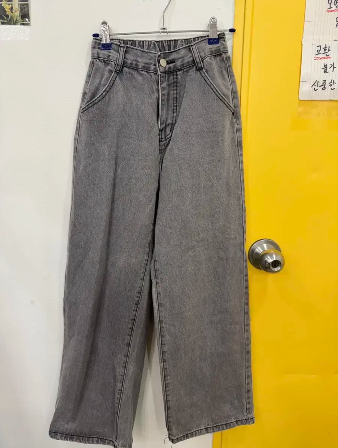 vtg 그레이 와이드 데님 팬츠 상품이미지1