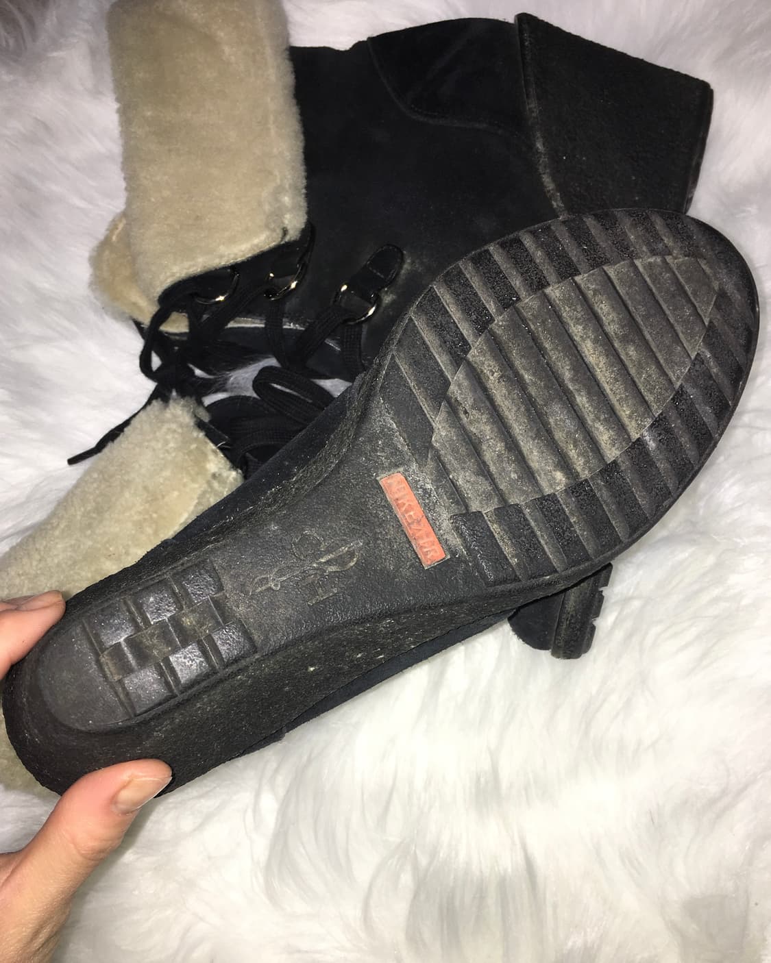 fur wedge heel boots 240-245 상품이미지2