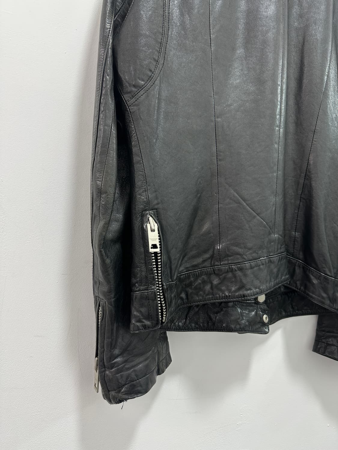 Sheepskin leather gimmick 2way jacket 상품이미지10