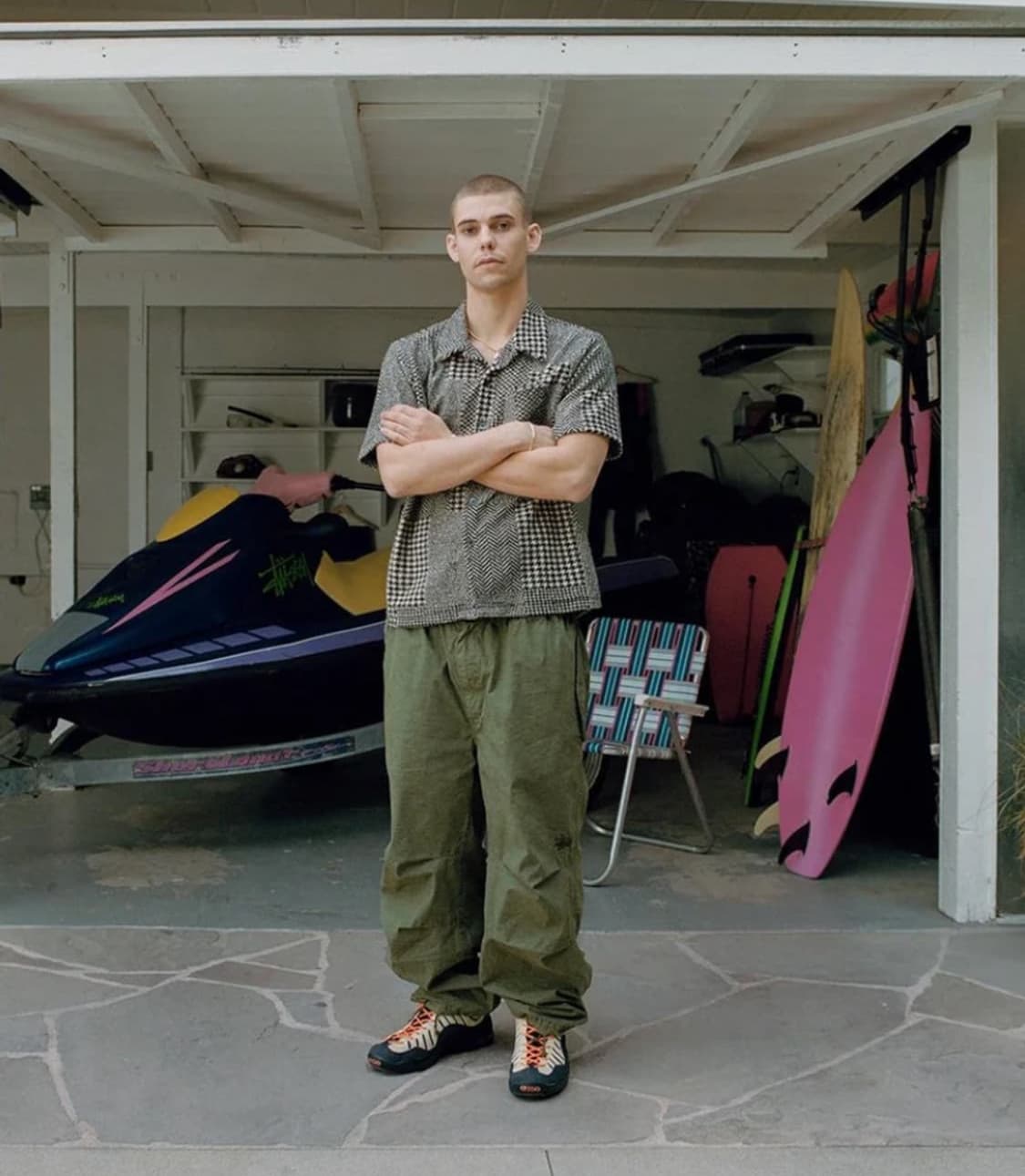 스투시 프린티드 나이코 오버 트라우저 상품이미지1