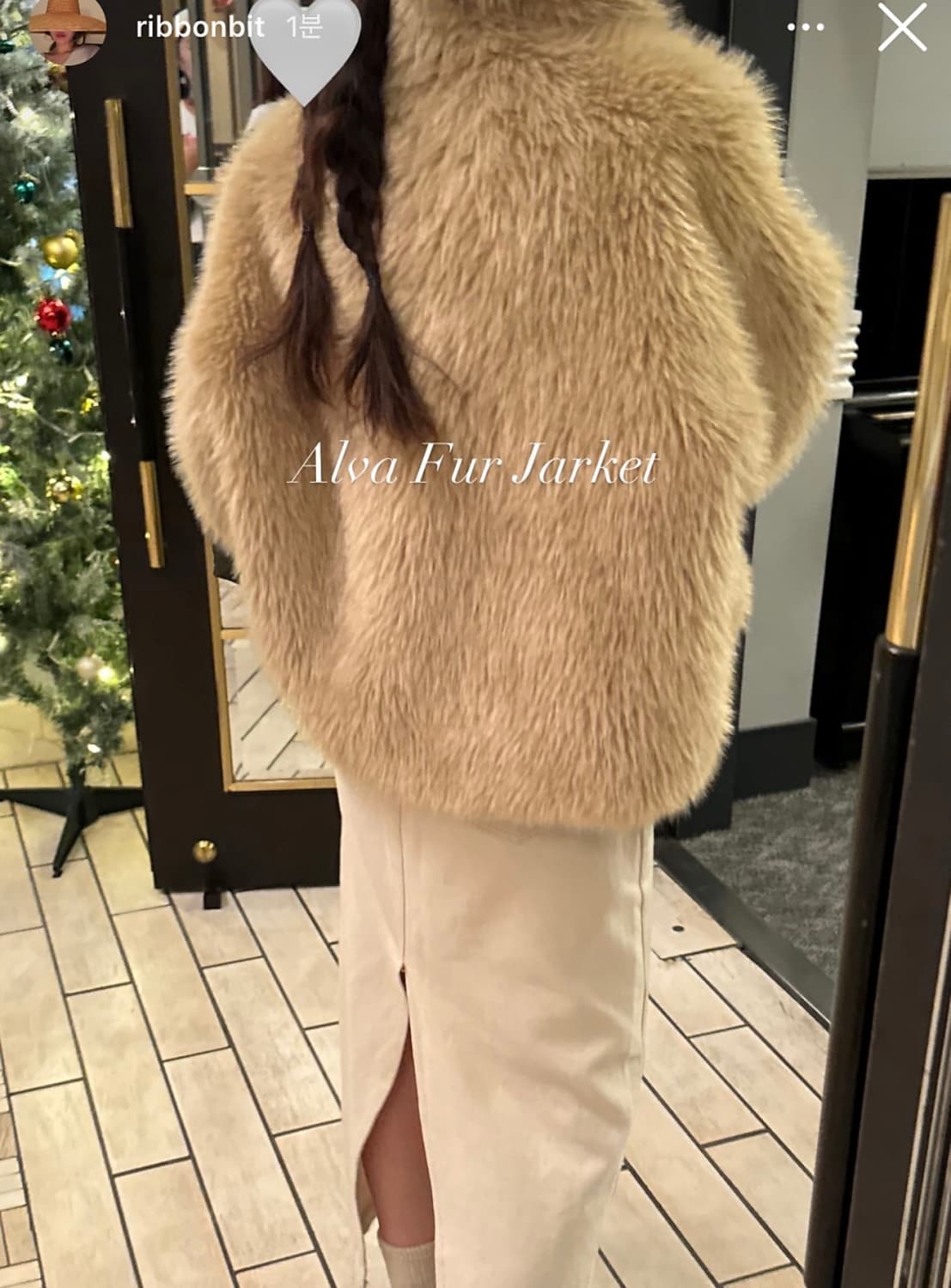 리본빛 퍼자켓 Alva fur jacket 상품이미지4