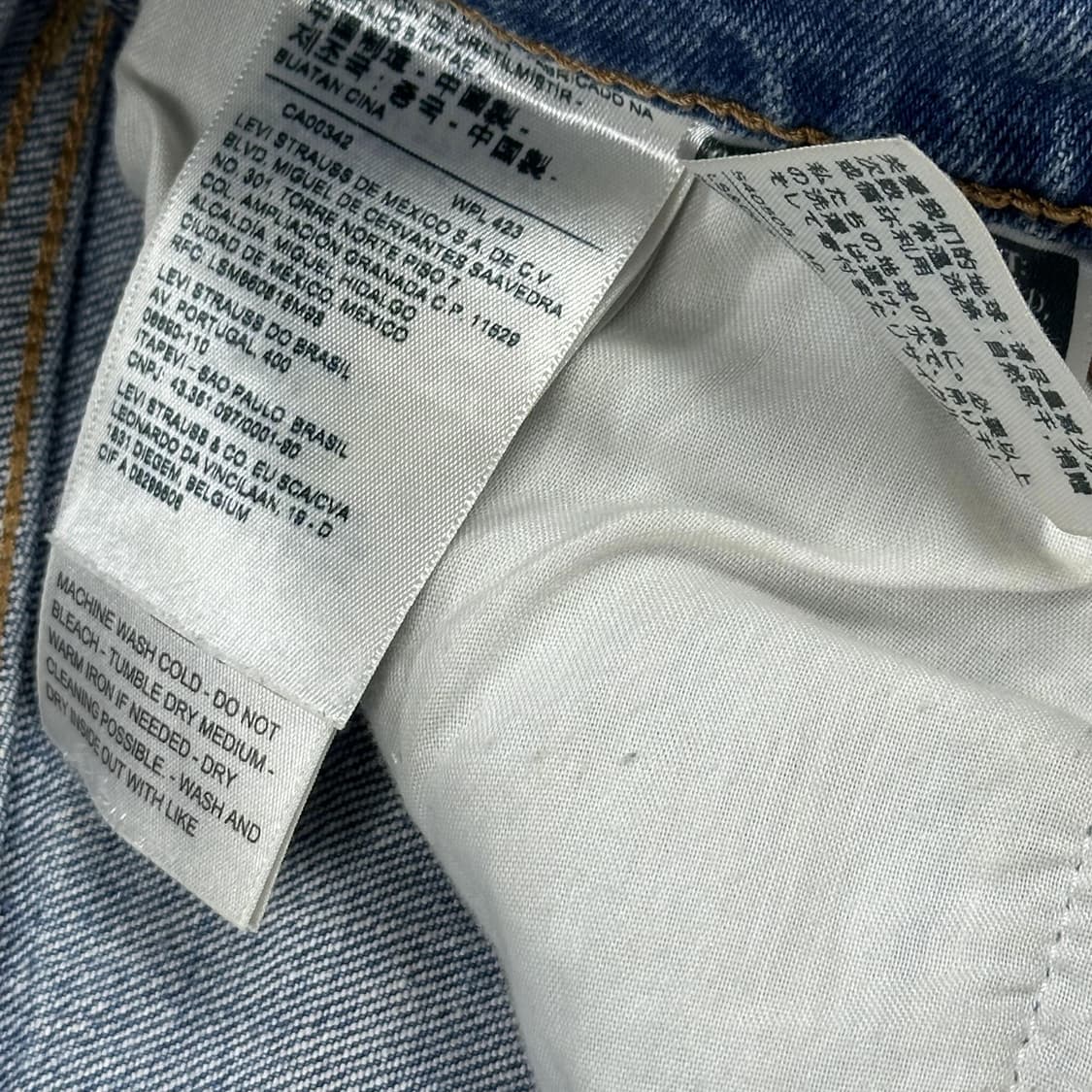 리바이스 오리지널 스트레이트 데님 팬츠 (24인치 여성추천) 상품이미지6