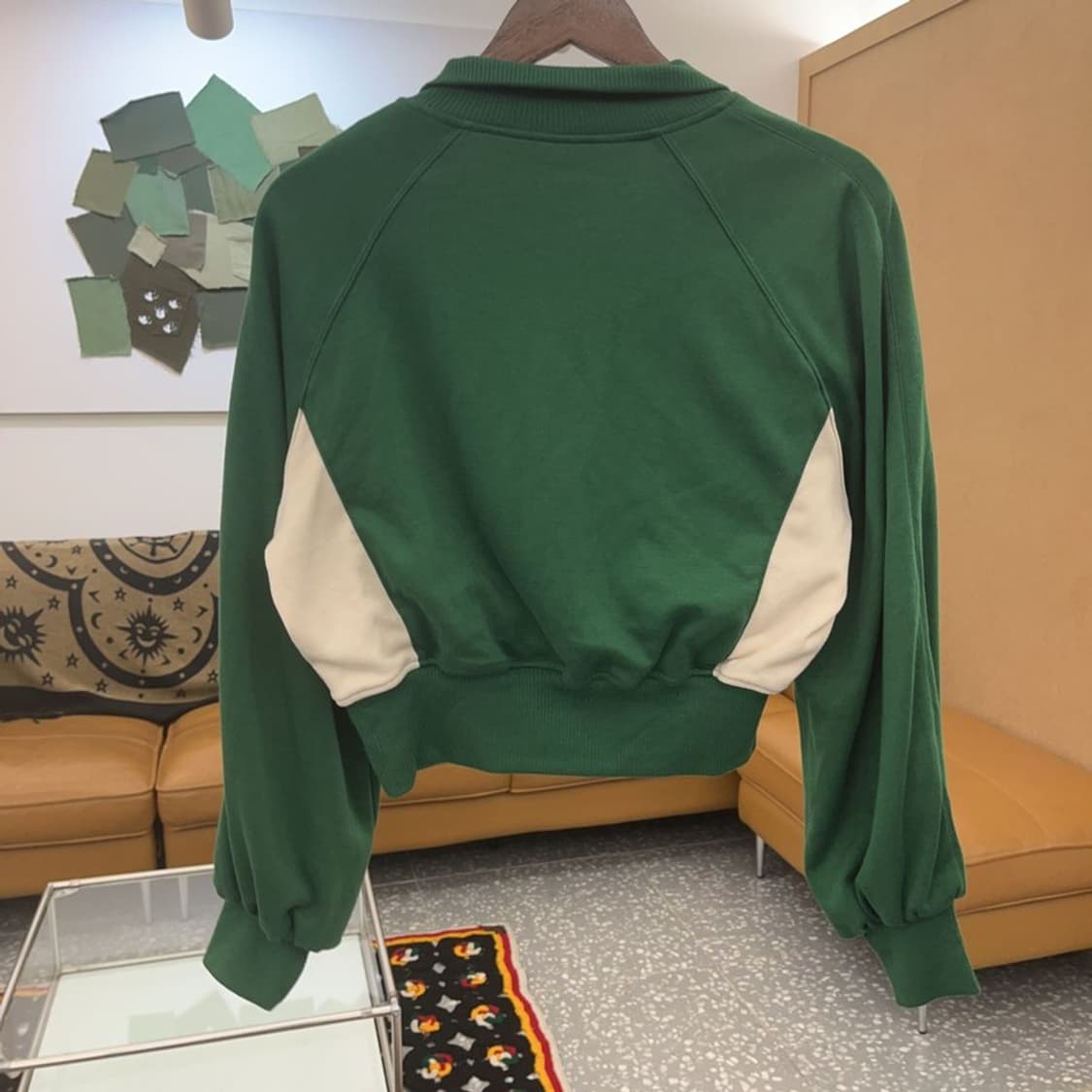 젝시믹스 빈티지 여리 딥그린 배색 집업 자켓 M C07728 상품이미지4