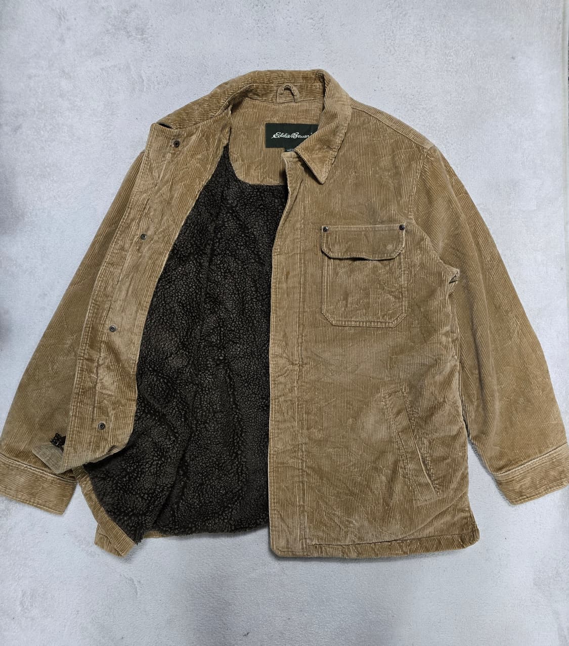 에디바우어 코듀로이 골덴 집업 자켓 브라운 L 상품이미지1