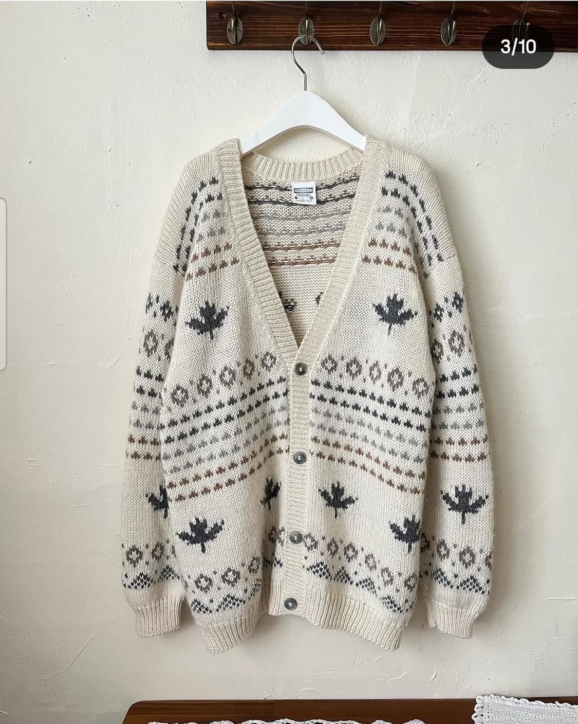 빈티지 캐나다 단풍 니트가디건 상품이미지3