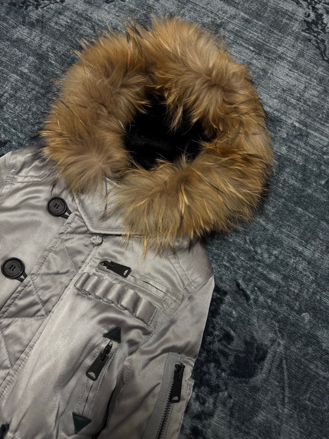 Moussy 00s fox fur trimming astronaut ja 상품이미지3
