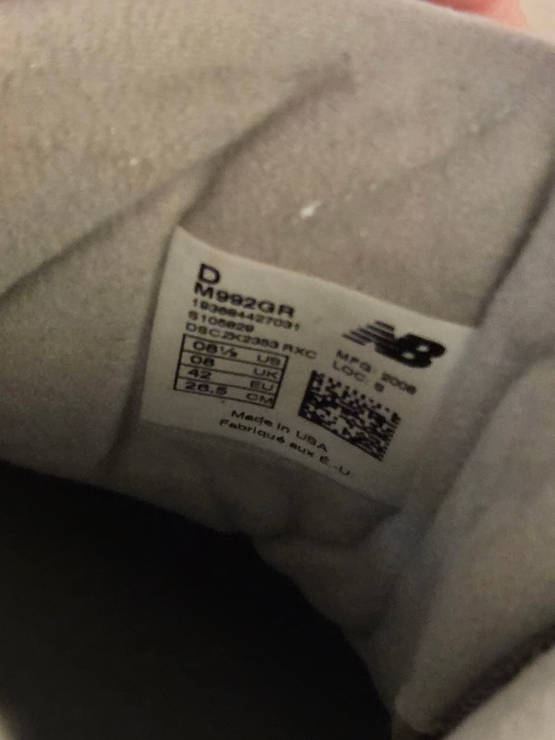 [265] 뉴발란스 992 그레이 상품이미지6