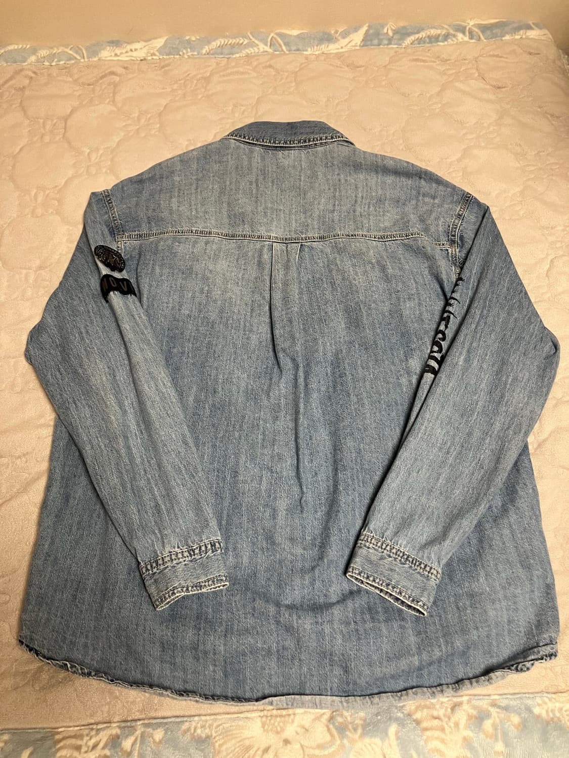 NBA 미네소타 울브스 청색 셔츠 데님 셔츠 남방 상품이미지2