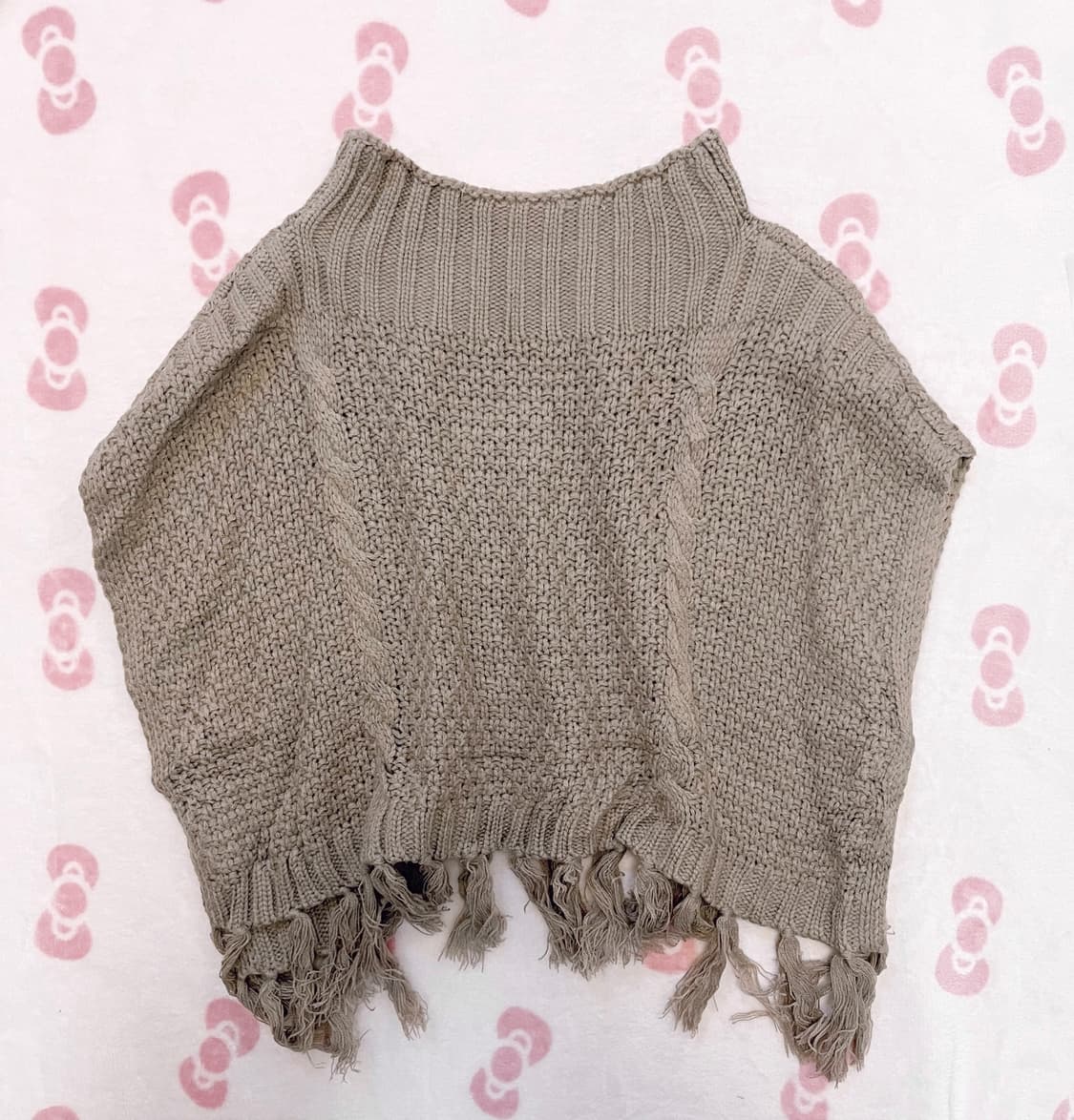 AXES FEMME 엑시즈팜♡꽈배기 모리 케이프 니트 상품이미지1