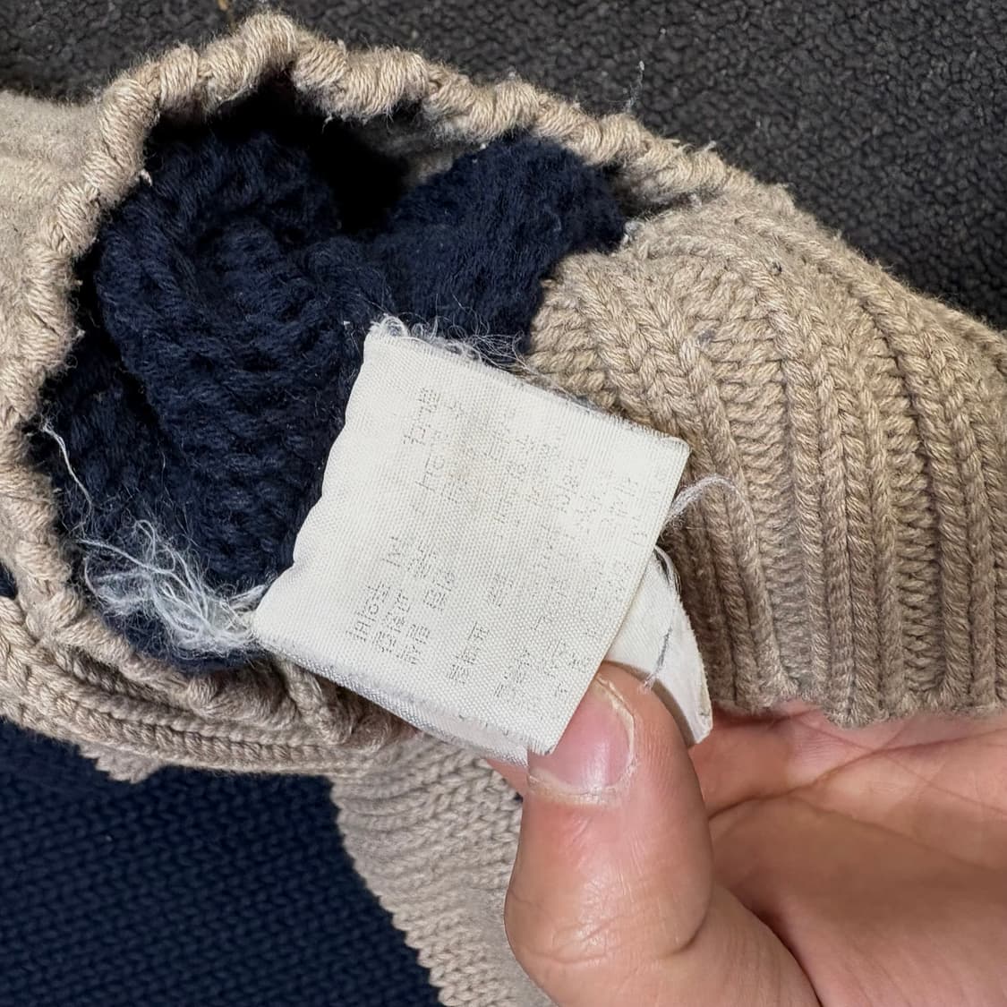 90s 폴로 랄프로렌 단가라 스트라이프 오버핏 니트 스웻셔츠 L 상품이미지6