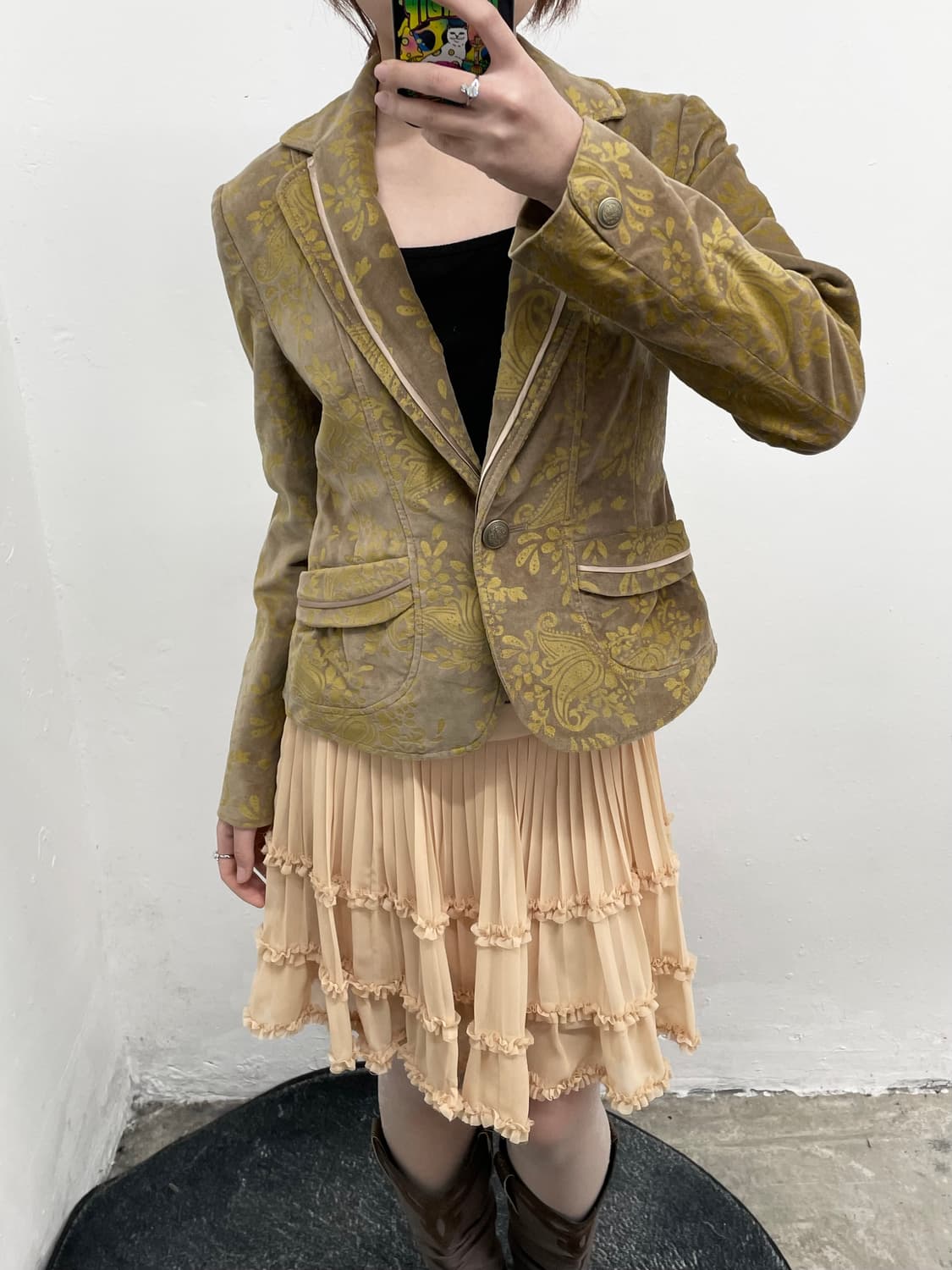 오리엔탈 벨벳 버튼 자켓 상품이미지5