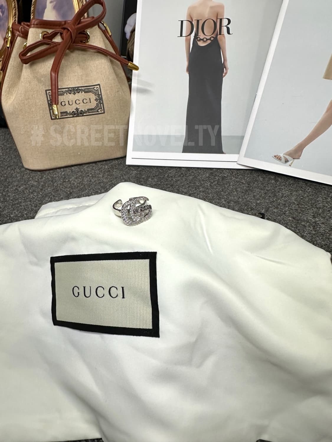 구찌 이니셜 반지 실버 상품이미지3