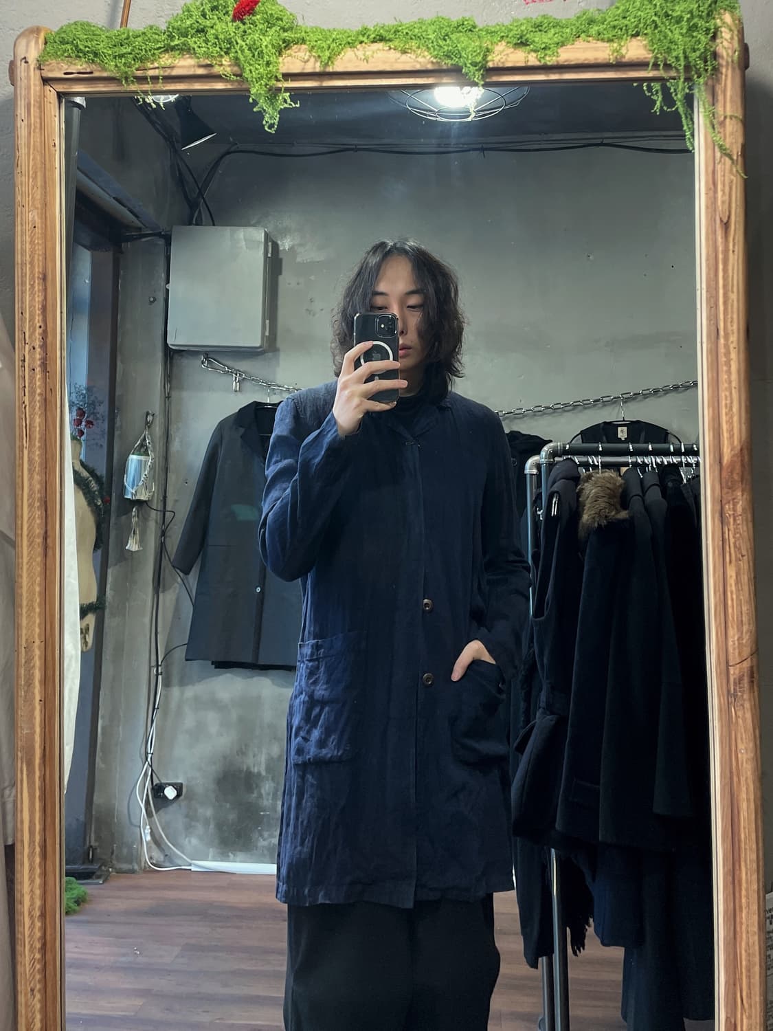 어태치먼트 린넨 워크 코트 상품이미지2