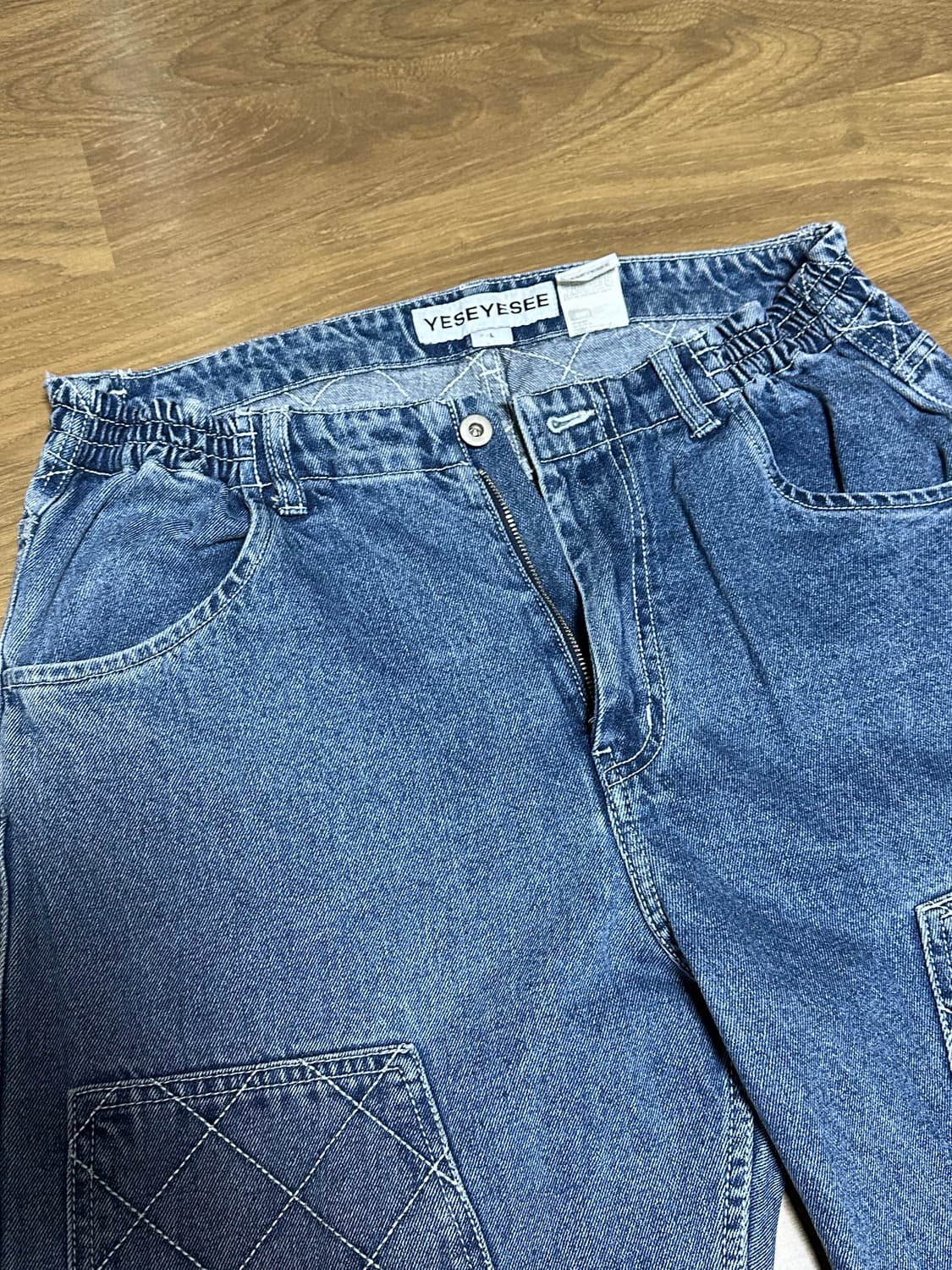 예스아이씨 더블니 데님팬츠 L 상품이미지2