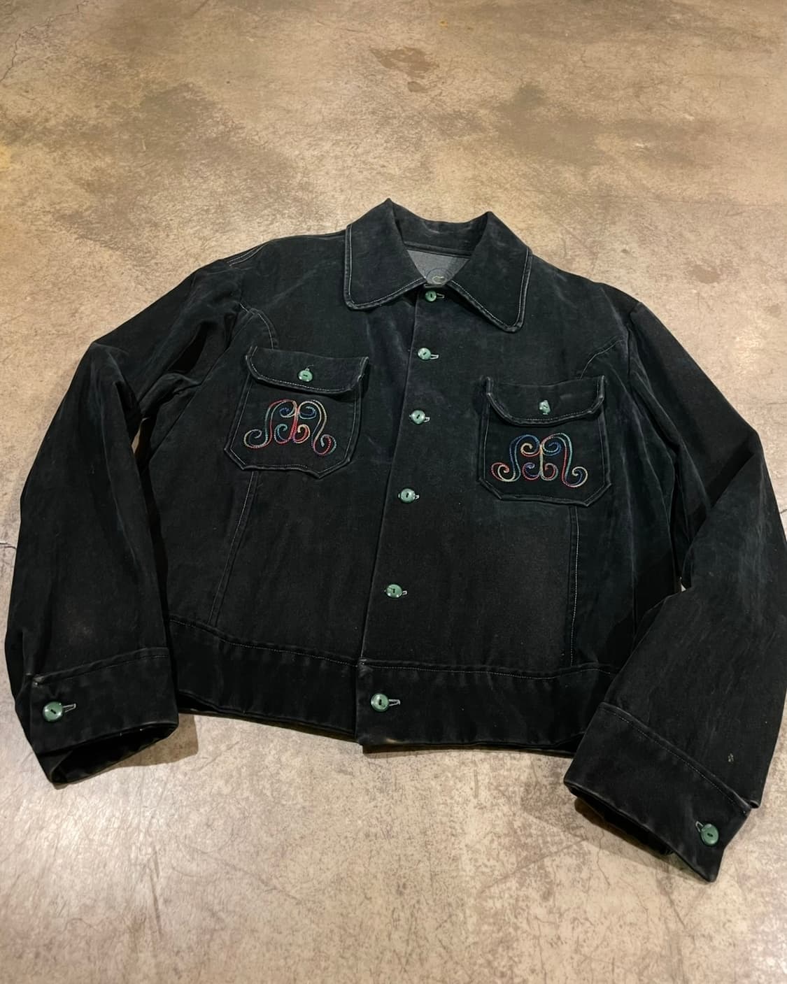 70-80’s 벨루어 체인 스티치 자켓 (B5154) 상품이미지5