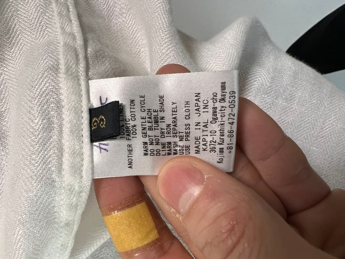 캐피탈 KAPITAL 거즈 린넨 헤링본 스탠드 페니 셔츠 상품이미지7