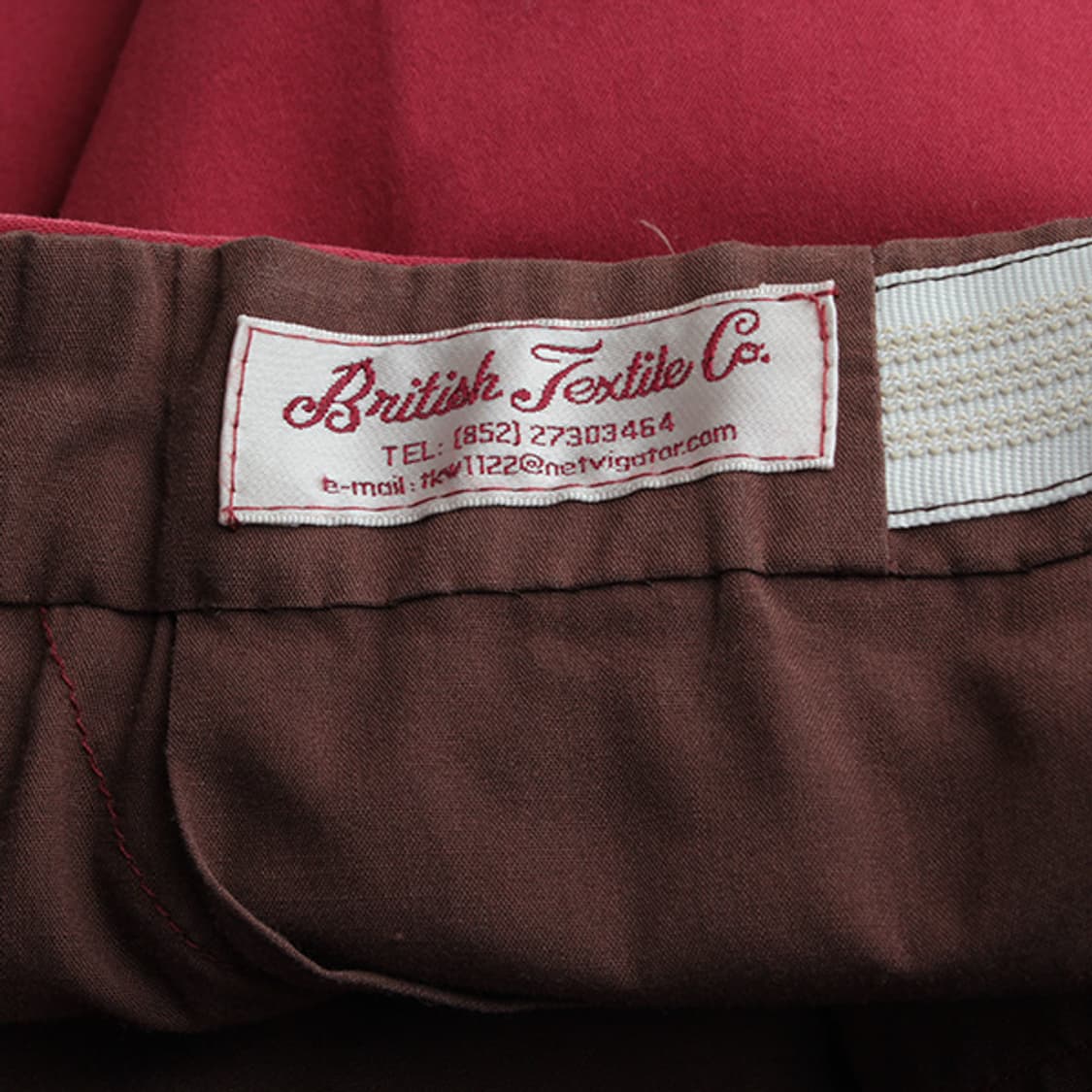 브리티시텍스타일 페일버건디 남성 골프 팬츠 16인치 상품이미지3