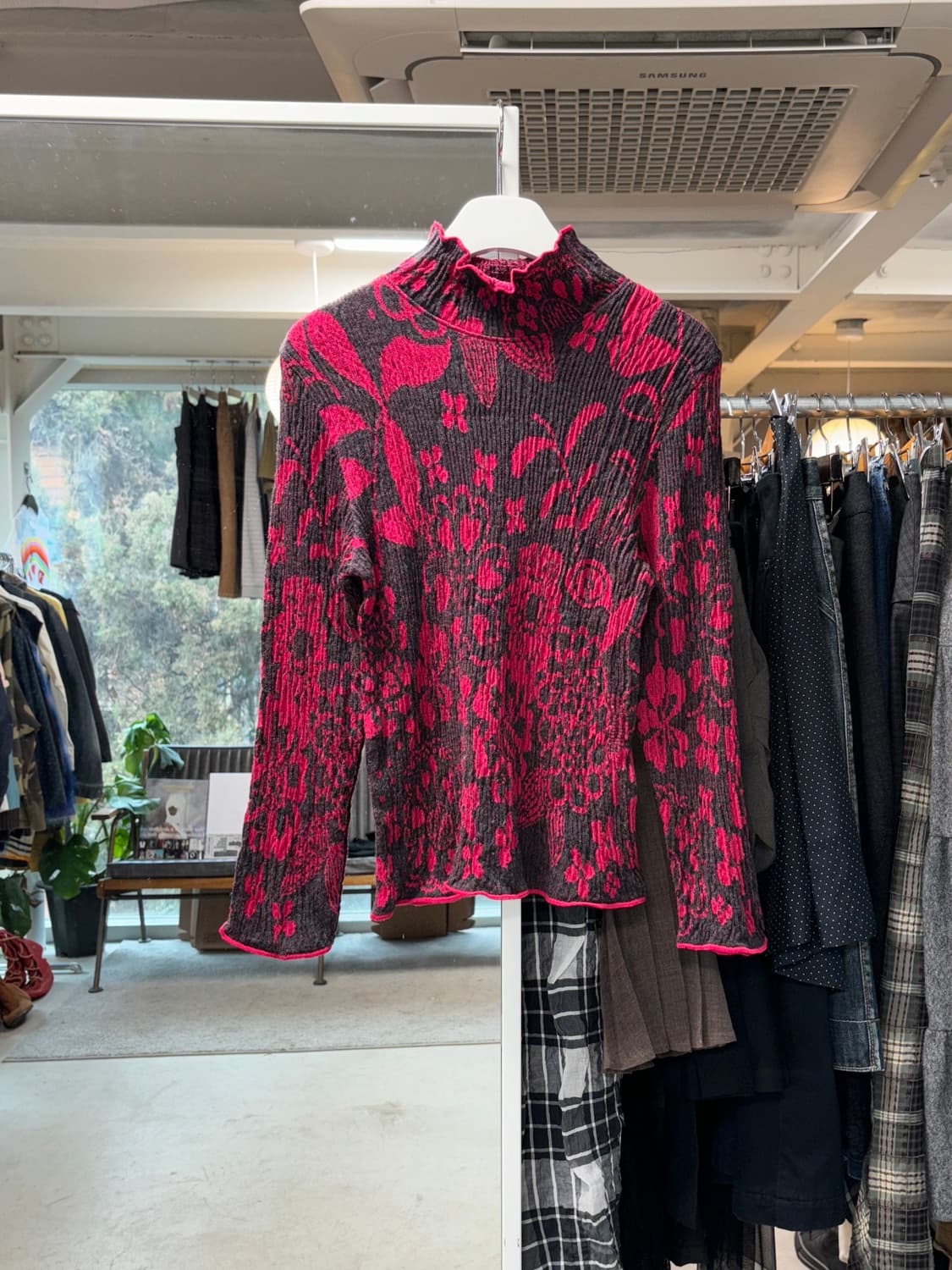 Jpn 플리츠 하이넥 니트 상품이미지1