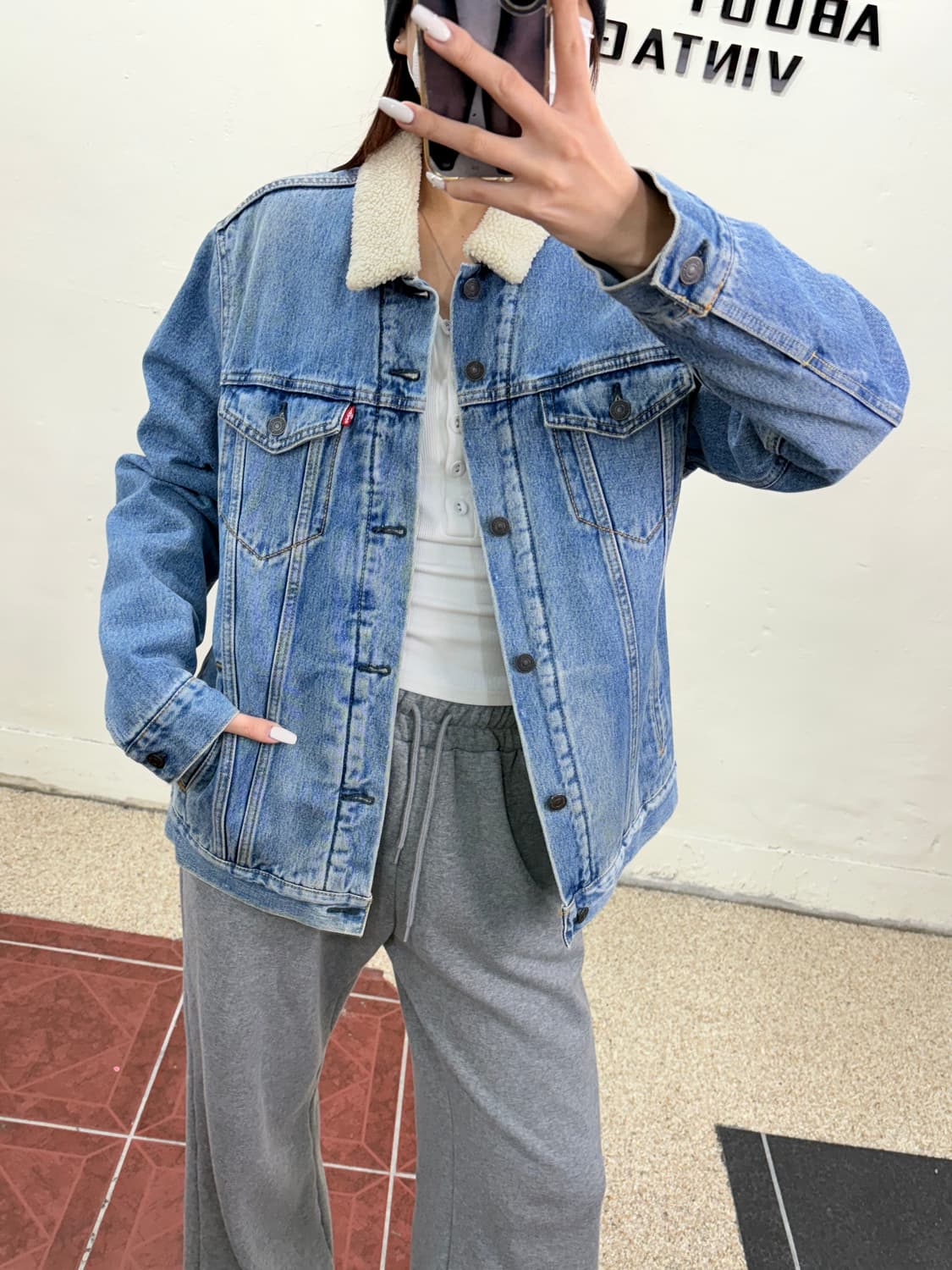 리바이스 양털 트러커 자켓L 상품이미지1