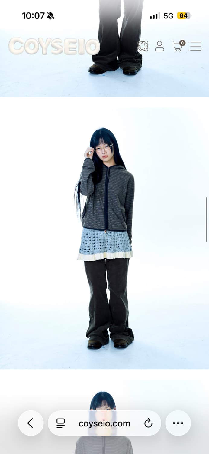 코이세이오 레이어드 니트 스커트 메란지  상품이미지3