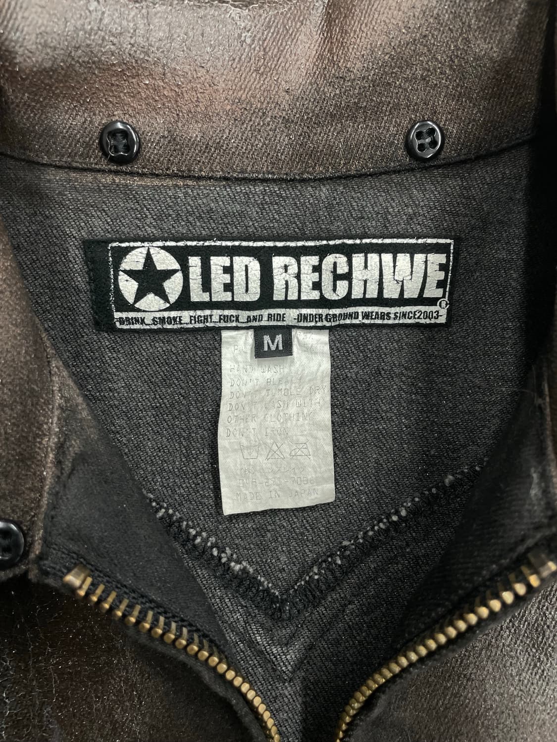 Led rechwe arizona waxed crack jacket(m) 상품이미지5
