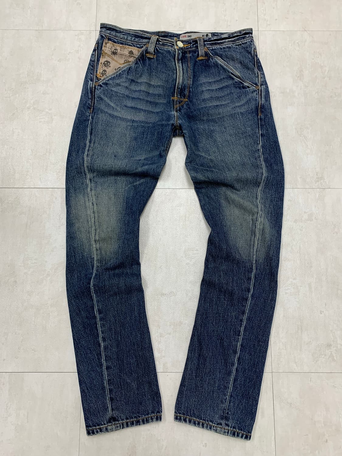 리바이스 엔지니어드 해골 패턴 포켓 데님 팬츠 #694 상품이미지4