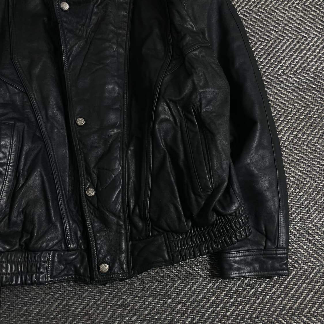빈티지 램스킨 가죽 레더 봄버 자켓y 3566 상품이미지3
