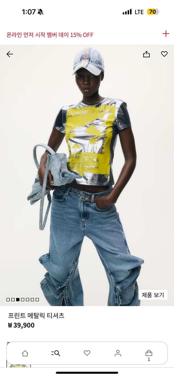 글렌마틴스  H&m콜라보 티셔츠 S 상품이미지5