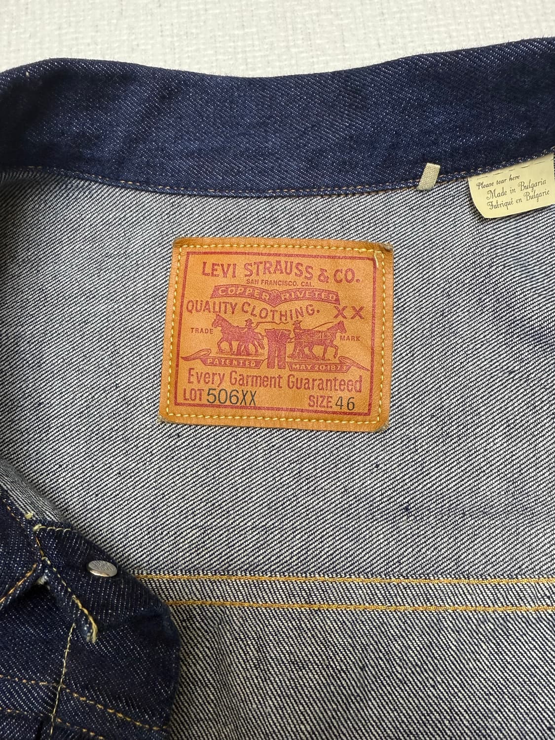 리바이스 lvc 1936 타입1 자켓 46size 상품이미지3