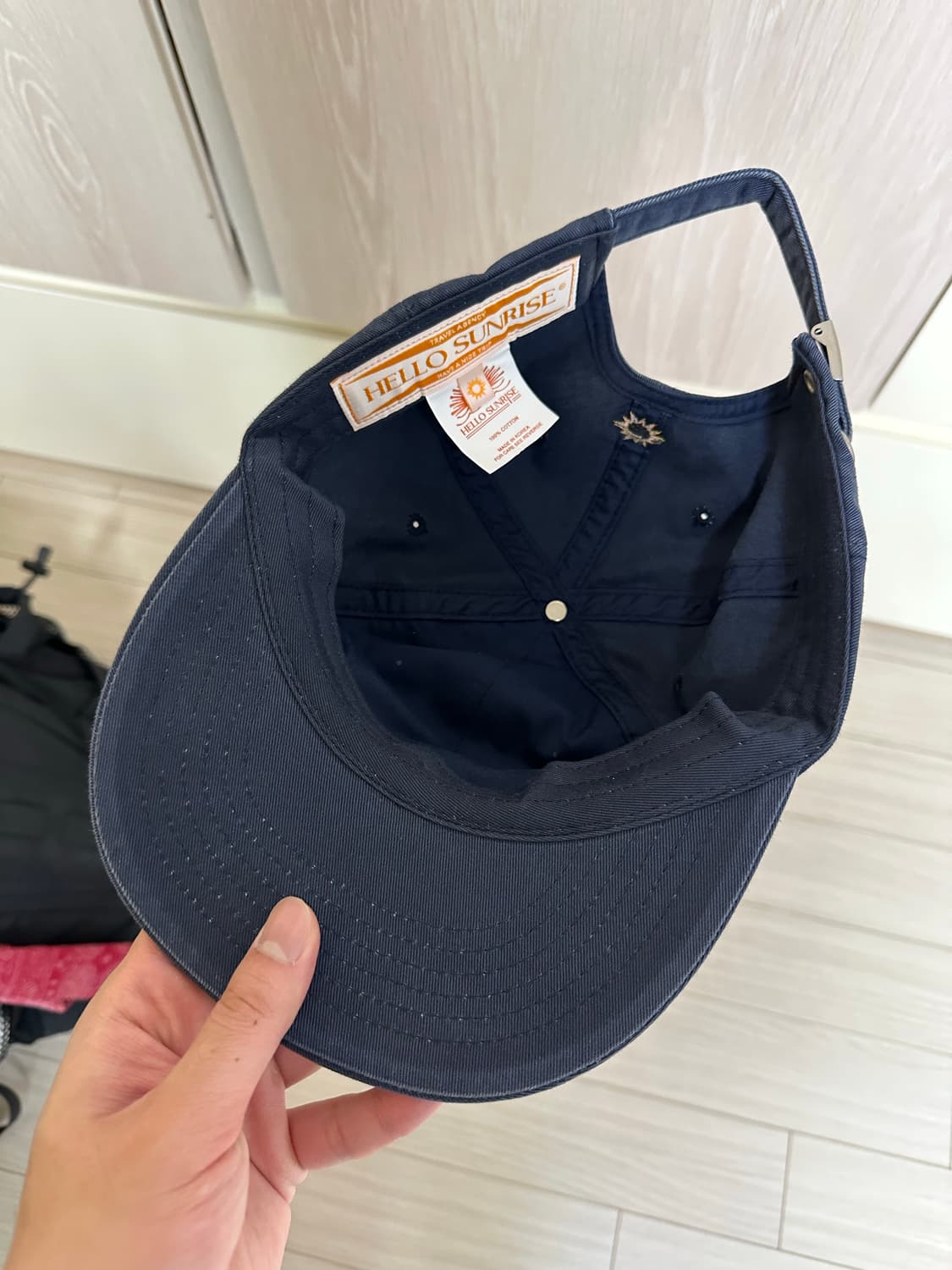 Washed HS Arch Logo 6Panel Cap_Navy/Oran 상품이미지3