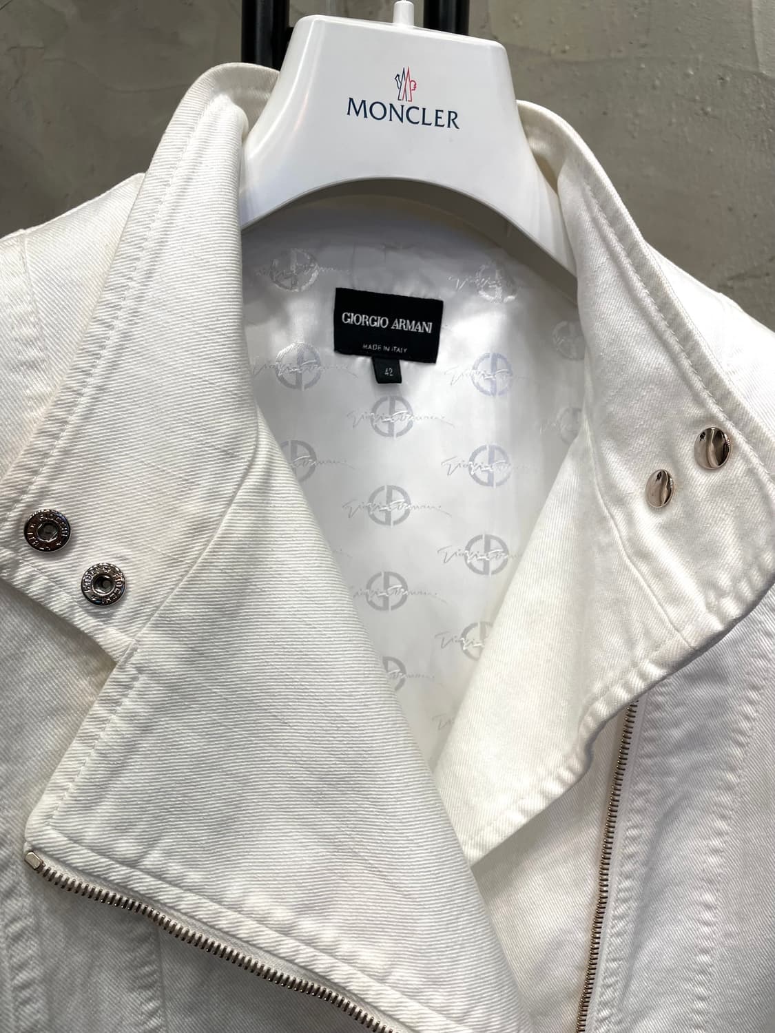 조르지오 알마니 화이트 진 자켓 집업 42 상품이미지5