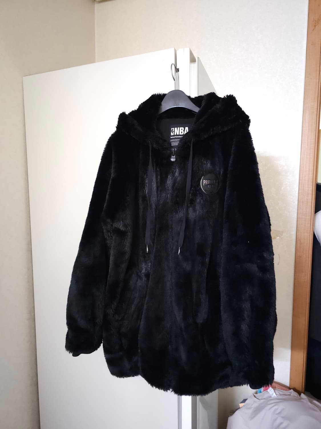 NBA 블랙 후드 퍼 자켓 상품이미지1