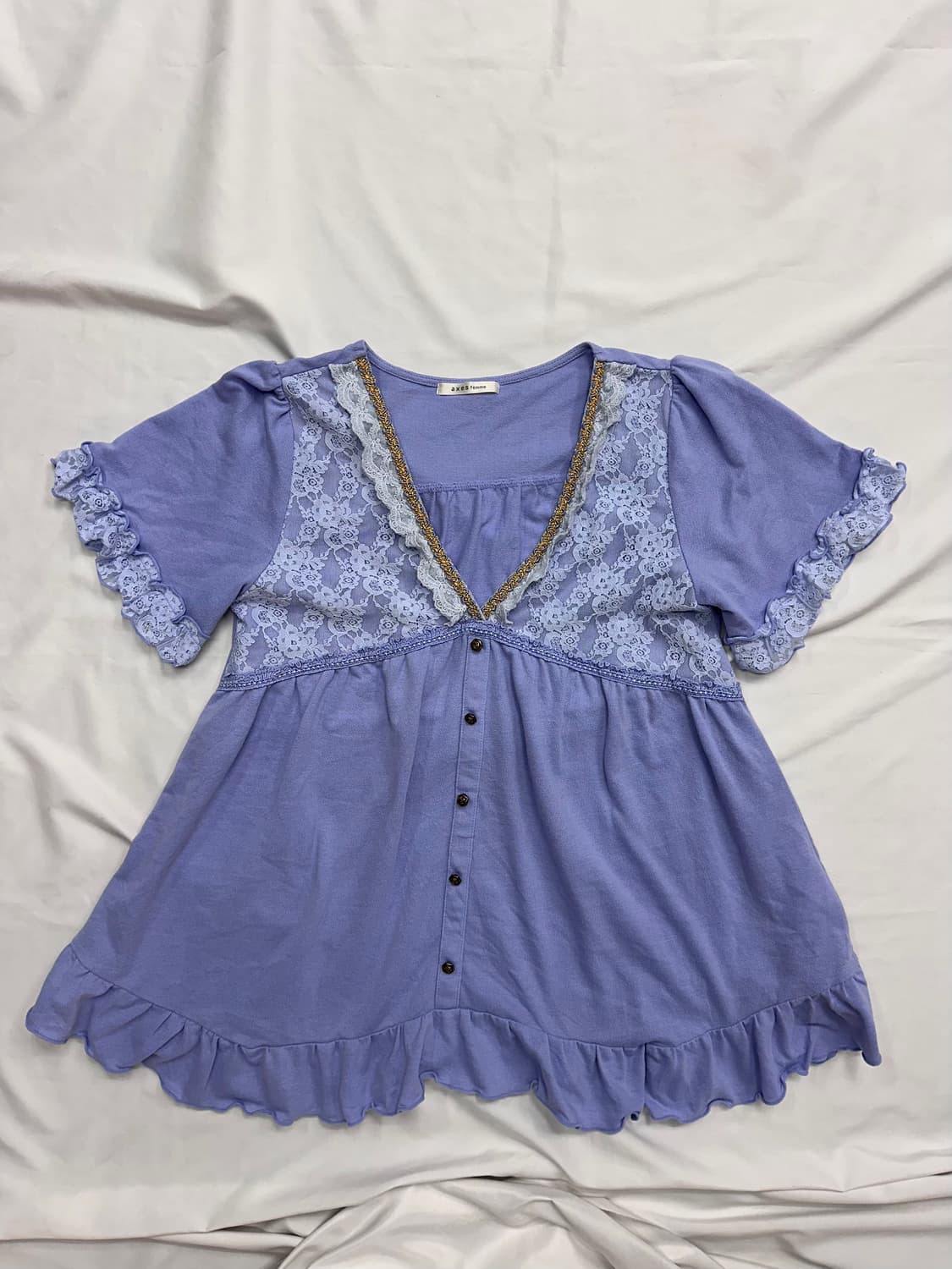 엑시즈팜 레이스 프릴반팔 상품이미지4