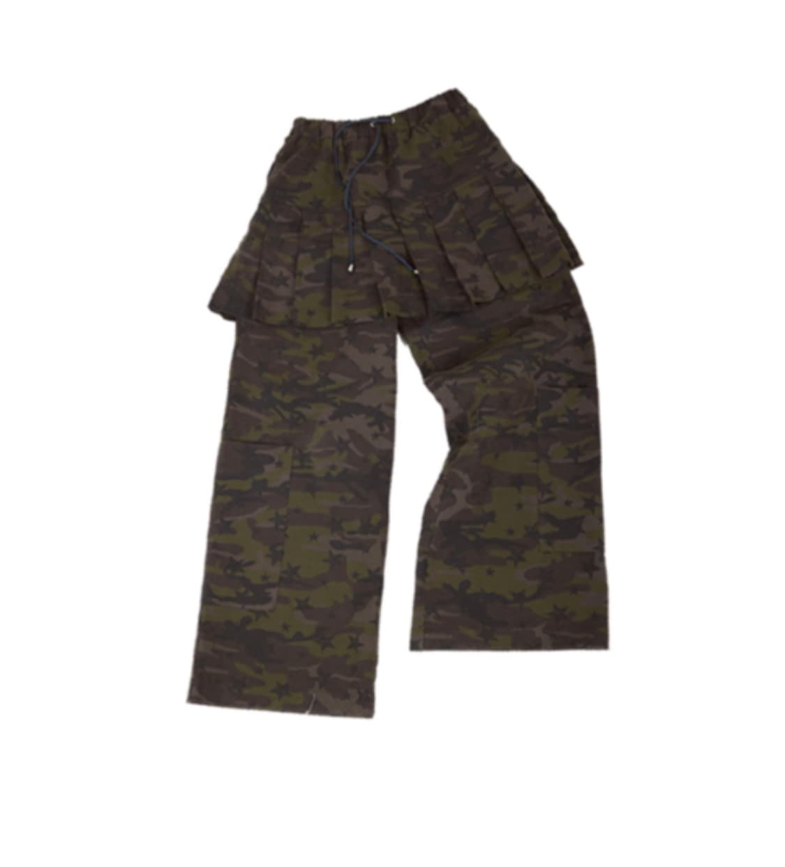 플러피하우스 카모 스커트 팬츠 딥 그린 상품이미지1