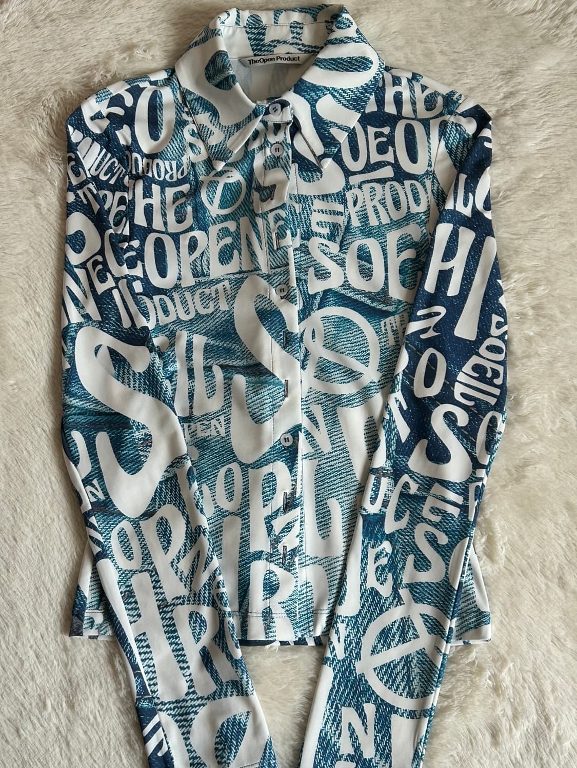 더오픈프로덕트 버튼 다운 SOEIL 셔츠 데님 블루 [조이 착용] 상품이미지5