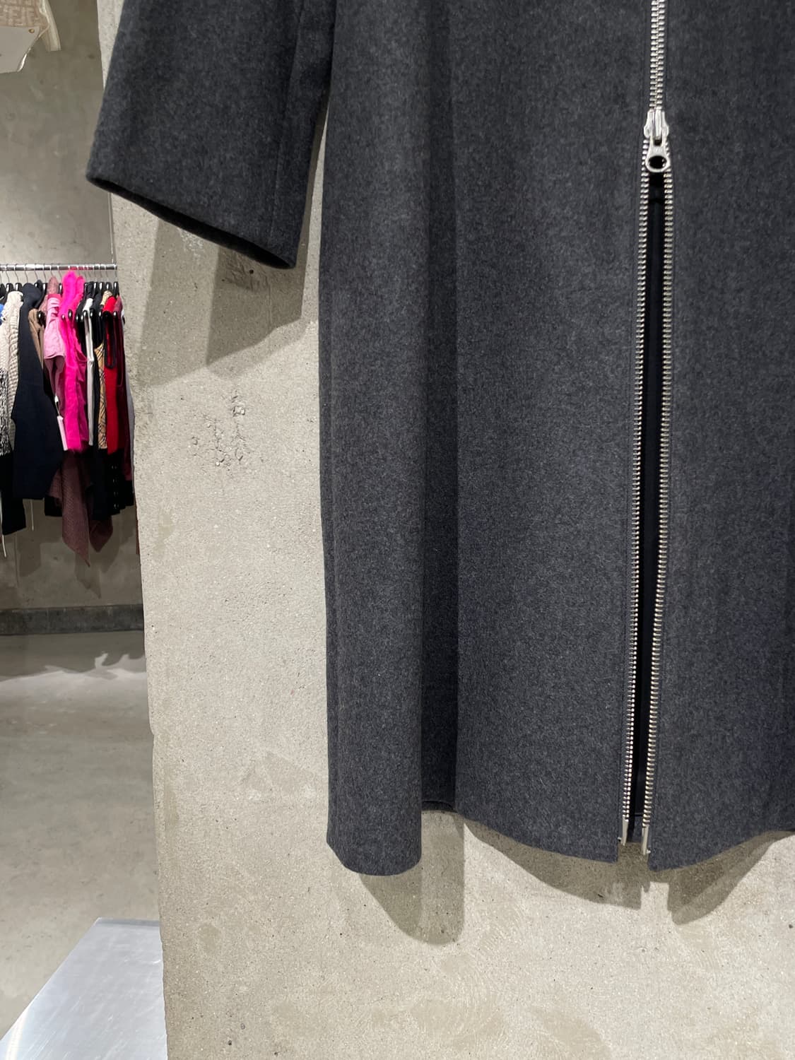 mm6 메종 마르지엘라 차콜 투 웨이 집업 울 롱 자켓 상품이미지4