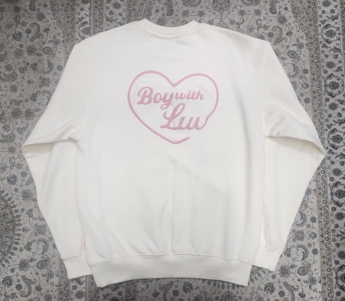 BTS 굿즈 하트 자수 맨투맨 XL (77까지가능) 상품이미지2