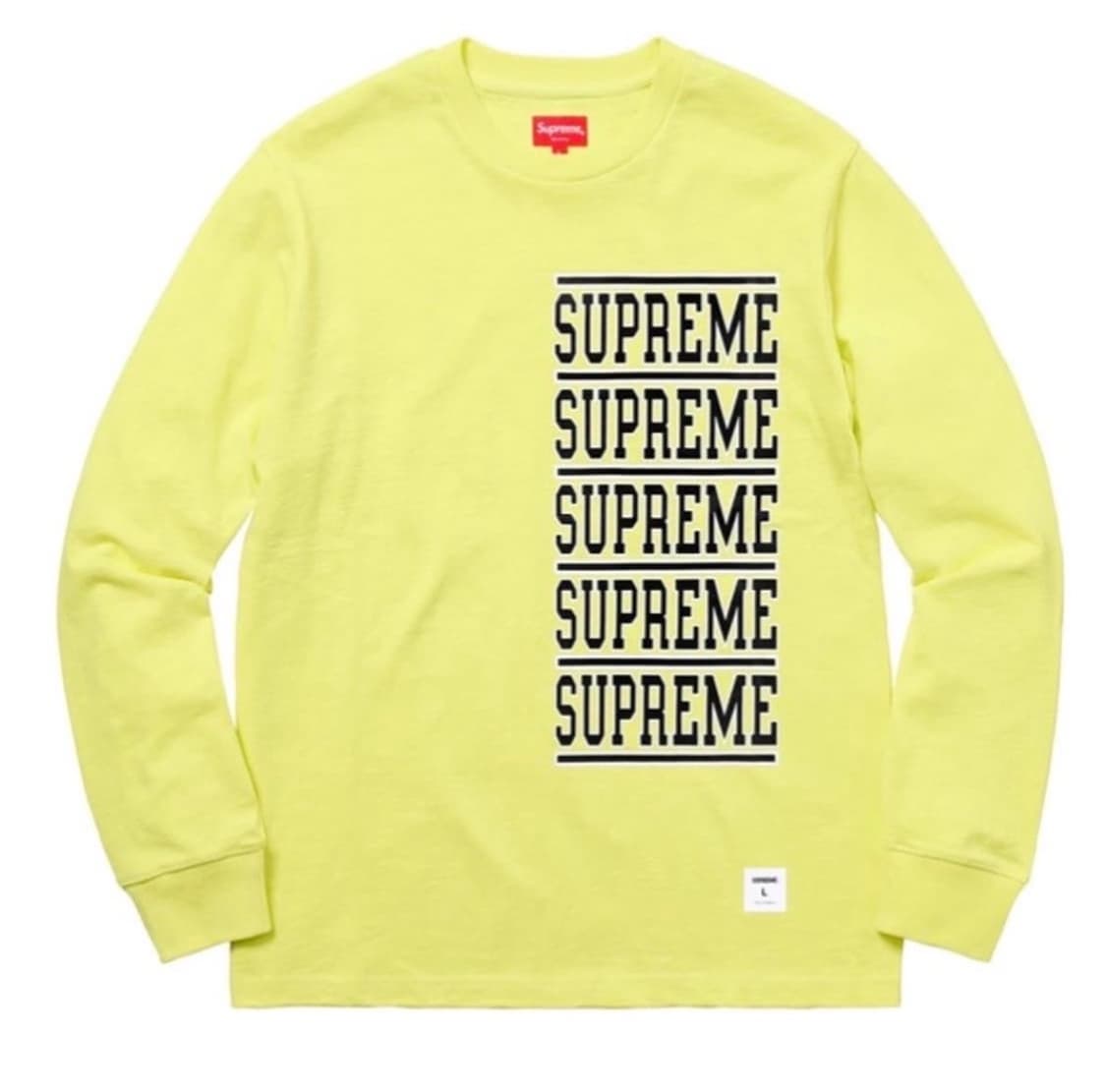 SS18 STACKED L/S TOP 슈프림 롱 슬리브 티셔츠 상품이미지1