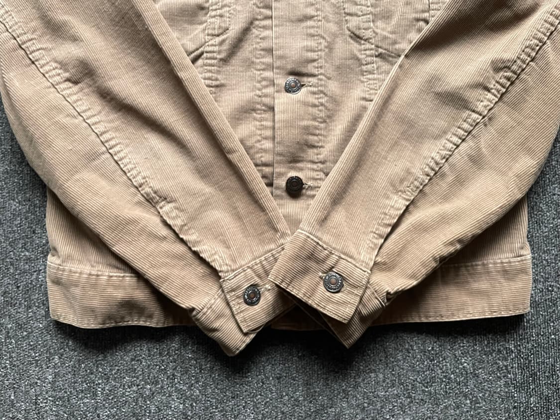 70s 빈티지 리바이스 코듀로이 트러커 자켓 70505 카키 38 상품이미지6