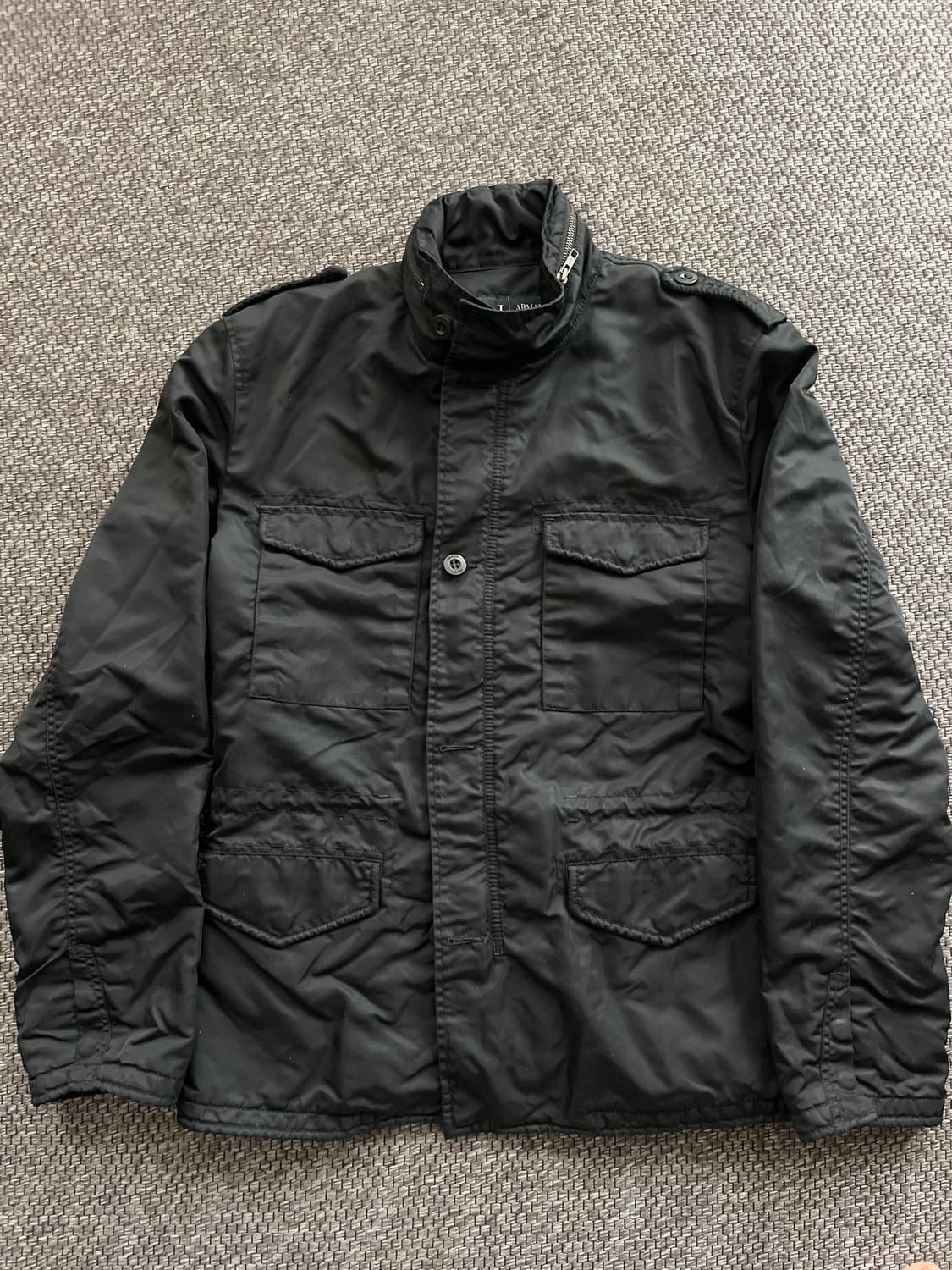 [xl] 아르마니 진스 나일론 필드자켓 블랙 상품이미지1