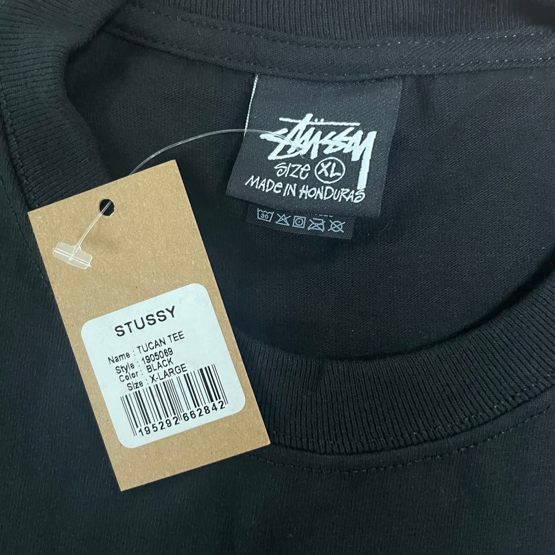 새상품 스투시 stussy 투칸 블랙 반팔 반팔티 티셔츠 xl 상품이미지4